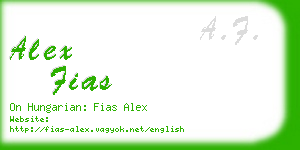 alex fias business card